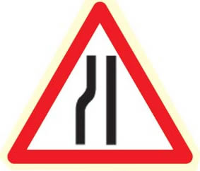 Road Narrows on Left